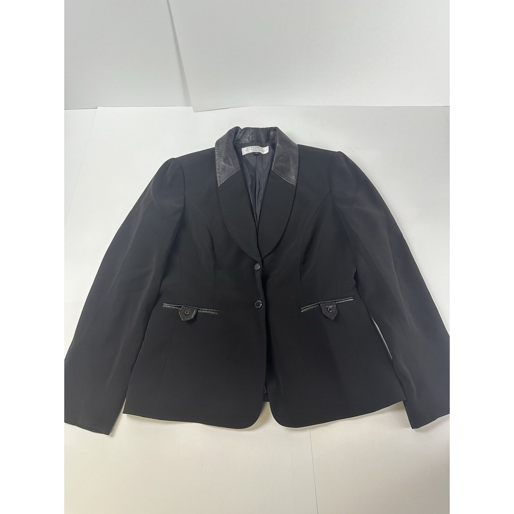 Womens 8P Suit Jacket Tahari Arthur S Levine Brown Single Breast Blazer 2 Button